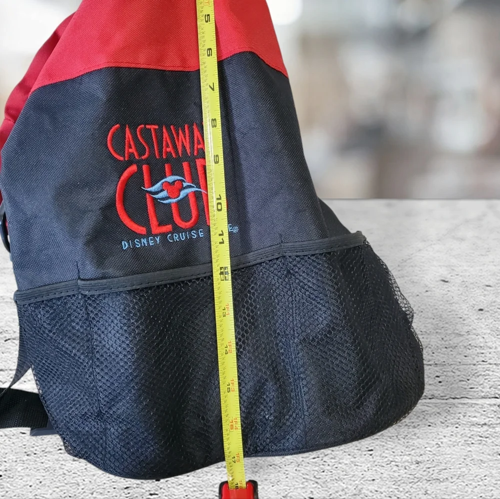 Disney Cruise Line Castaway Club Beach Shoulder Bag Travel Tote Red Black Unisex